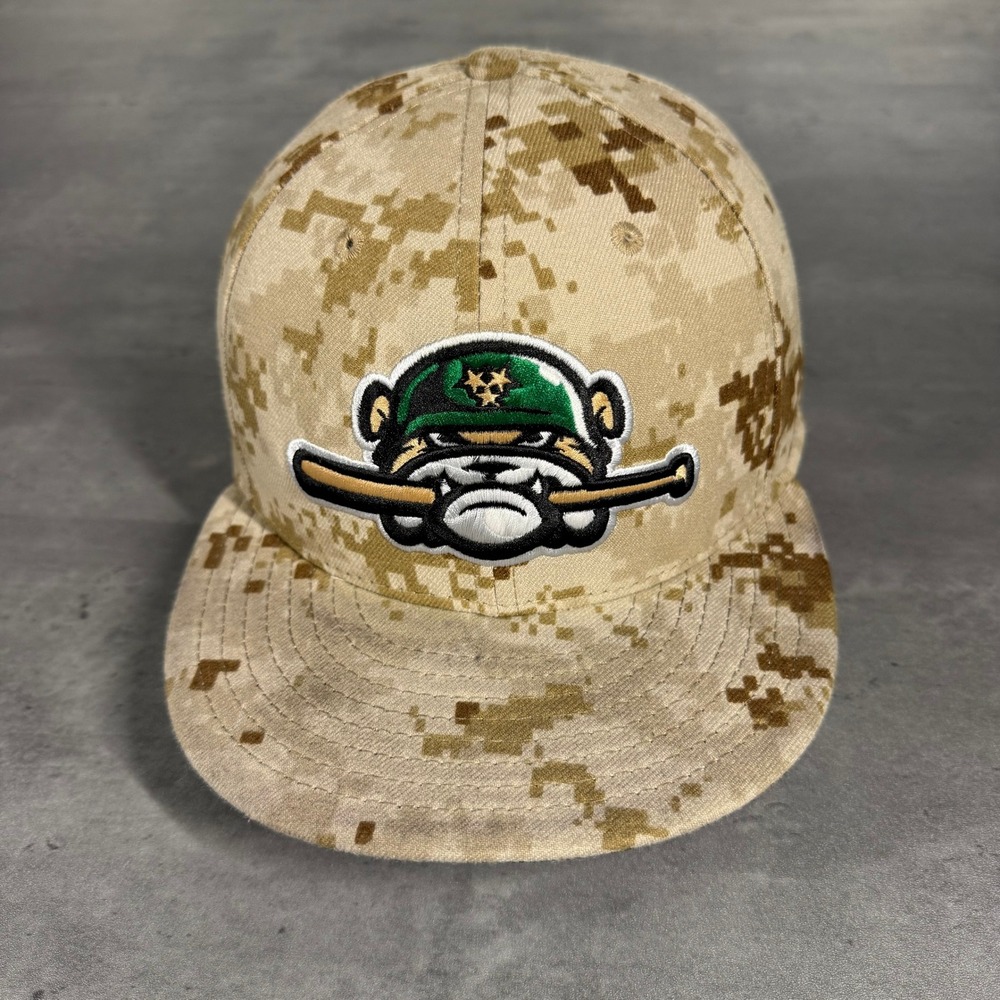 Vintage Jackson Generals Hat New Era Cap 7 3/8 Digital Camo USA Made RETIRED